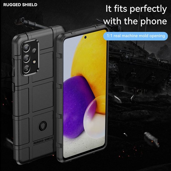 Samsung Galaxy A73 Hoesje - Mobydefend Rugged Shield TPU Backcover - Zwart