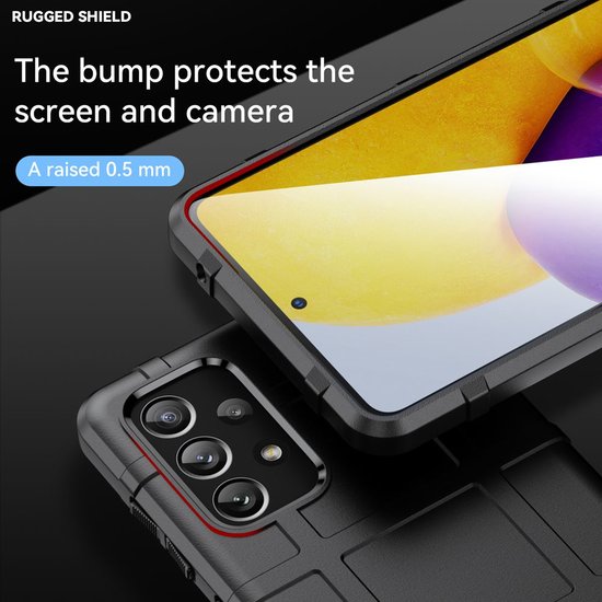 Samsung Galaxy A73 Hoesje - Mobydefend Rugged Shield TPU Backcover - Zwart