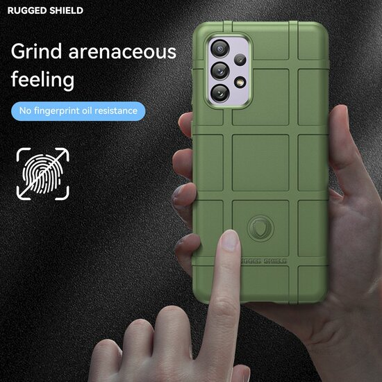 Samsung Galaxy A73 Hoesje - Mobydefend Rugged Shield TPU Backcover - Groen