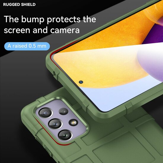Samsung Galaxy A73 Hoesje - Mobydefend Rugged Shield TPU Backcover - Groen