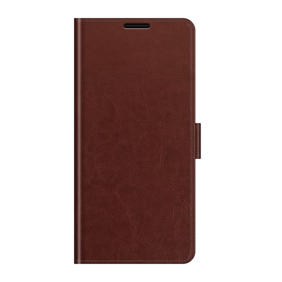 Samsung Galaxy S22 Hoesje, MobyDefend Wallet Book Case (Sluiting Achterkant), Bruin
