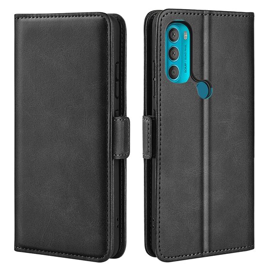 Motorola Moto G71 Hoesje - MobyDefend Luxe Wallet Book Case (Sluiting Zijkant) - Zwart