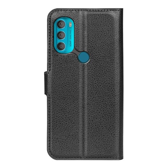 Motorola Moto G71 Hoesje - MobyDefend Kunstleren Wallet Book Case (Sluiting Voorkant) - Zwart