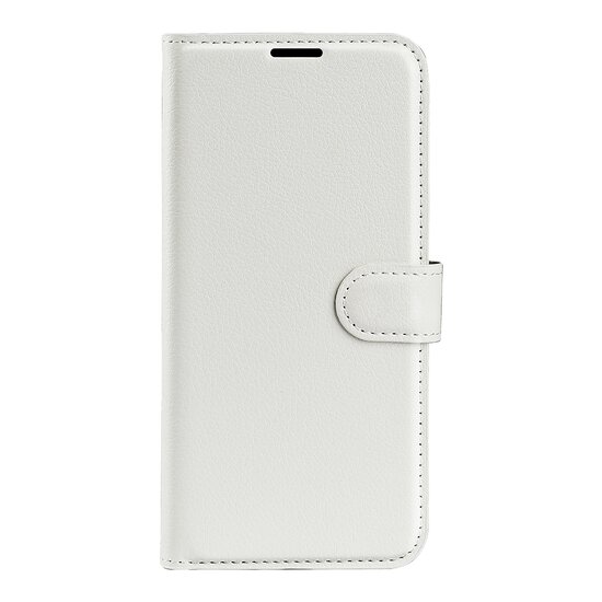Motorola Moto G71 Hoesje, MobyDefend Kunstleren Wallet Book Case, Wit