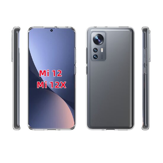 Xiaomi 12 / 12X Hoesje - MobyDefend Transparante TPU Backcover - Volledig Doorzichtig