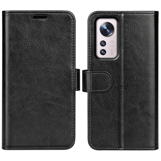 Xiaomi 12 / 12X Hoesje, MobyDefend Wallet Book Case (Sluiting Achterkant), Zwart