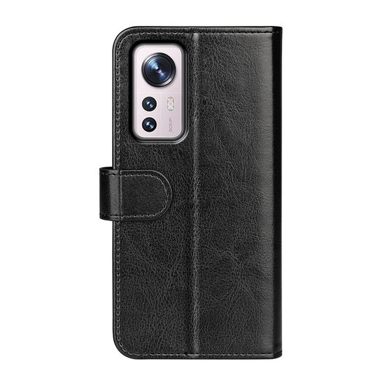 Xiaomi 12 / 12X Hoesje, MobyDefend Wallet Book Case (Sluiting Achterkant), Zwart