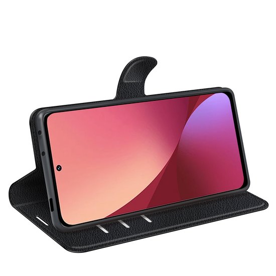Xiaomi 12 / 12X Hoesje - MobyDefend Kunstleren Wallet Book Case (Sluiting Voorkant) - Zwart