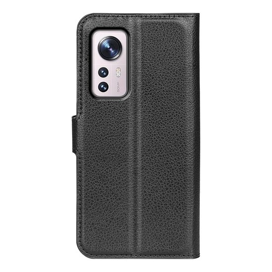 Xiaomi 12 / 12X Hoesje, MobyDefend Kunstleren Wallet Book Case, Zwart