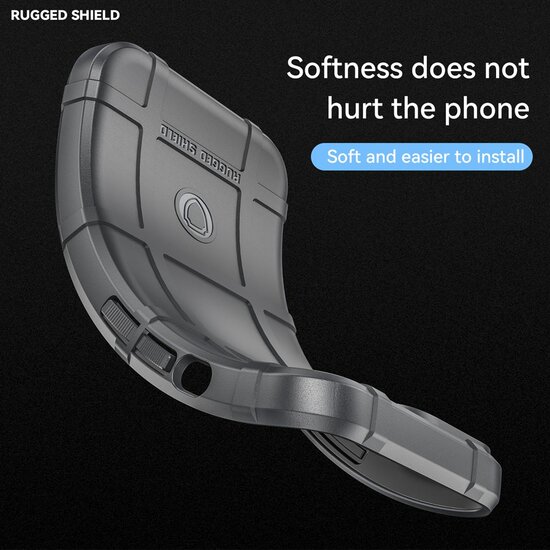 OnePlus 10 Pro Hoesje, Rugged Shield TPU Gelcase, Grijs
