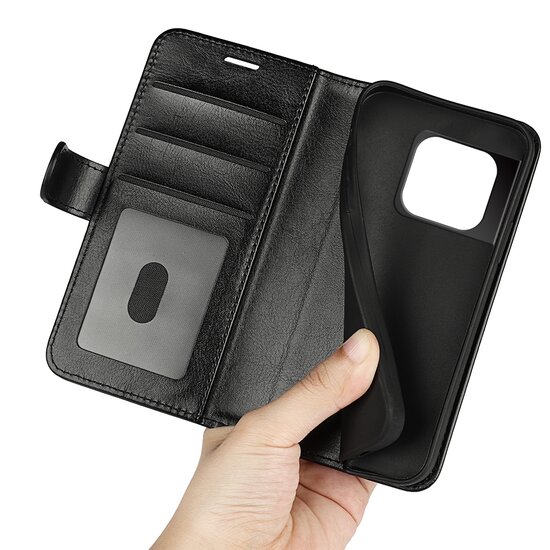 OnePlus 10 Pro Hoesje - MobyDefend Wallet Book Case (Sluiting Achterkant) - Zwart