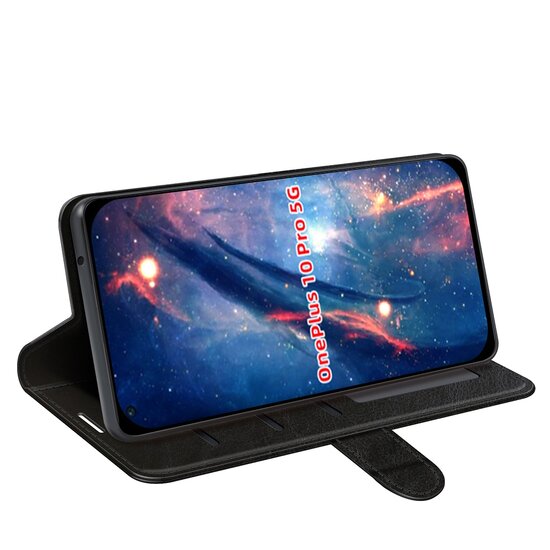 OnePlus 10 Pro Hoesje - MobyDefend Wallet Book Case (Sluiting Achterkant) - Zwart