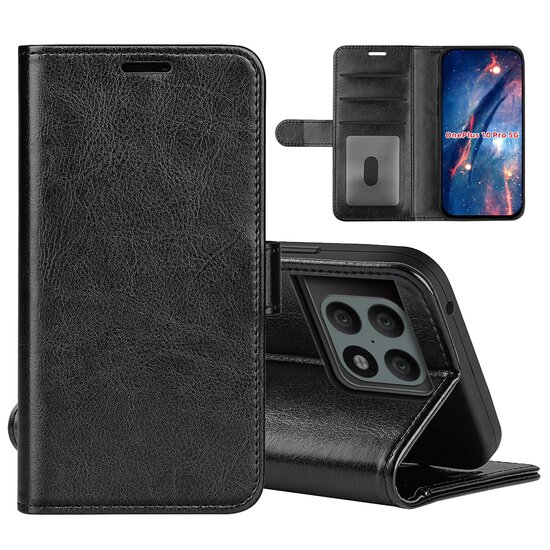 OnePlus 10 Pro Hoesje - MobyDefend Wallet Book Case (Sluiting Achterkant) - Zwart