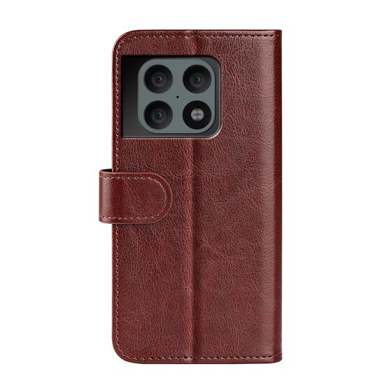 OnePlus 10 Pro Hoesje, MobyDefend Wallet Book Case (Sluiting Achterkant), Bruin