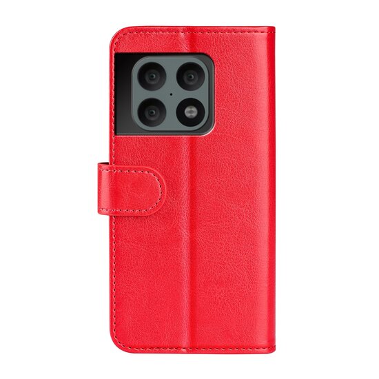 OnePlus 10 Pro Hoesje, MobyDefend Wallet Book Case (Sluiting Achterkant), Rood