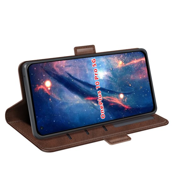 OnePlus 10 Pro Hoesje - MobyDefend Luxe Wallet Book Case (Sluiting Zijkant) - Bruin