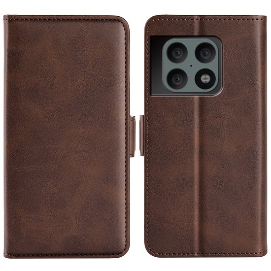 OnePlus 10 Pro Hoesje - MobyDefend Luxe Wallet Book Case (Sluiting Zijkant) - Bruin