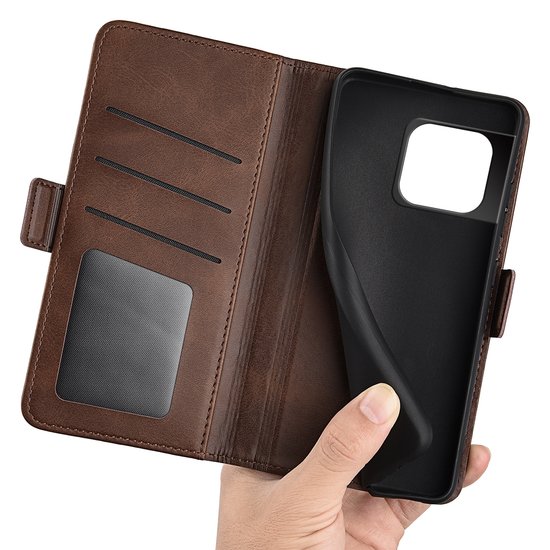 OnePlus 10 Pro Hoesje - MobyDefend Luxe Wallet Book Case (Sluiting Zijkant) - Bruin