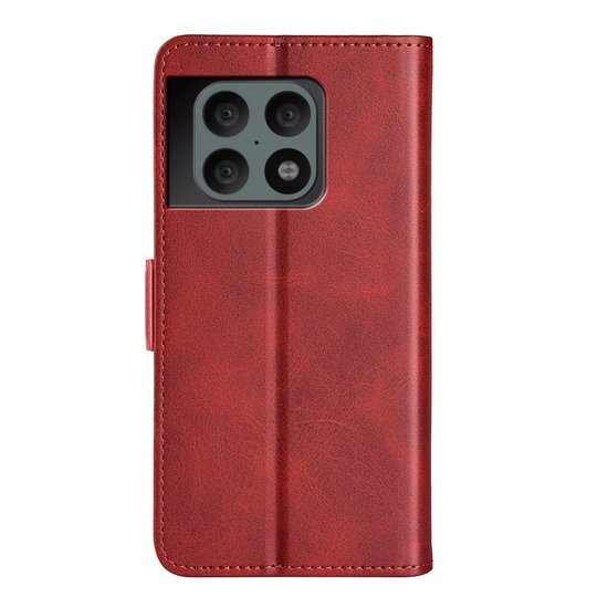 OnePlus 10 Pro Hoesje, MobyDefend Luxe Wallet Book Case (Sluiting Zijkant), Rood