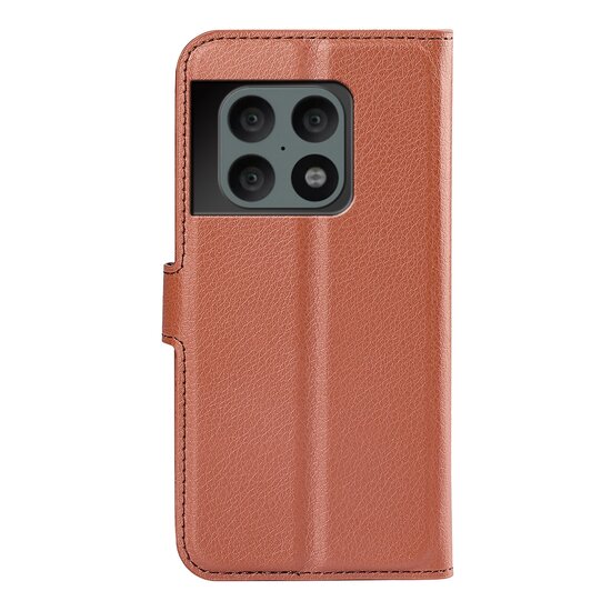 OnePlus 10 Pro Hoesje - MobyDefend Kunstleren Wallet Book Case (Sluiting Voorkant) - Bruin