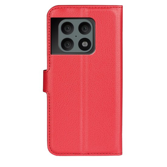 OnePlus 10 Pro Hoesje, MobyDefend Kunstleren Wallet Book Case, Rood