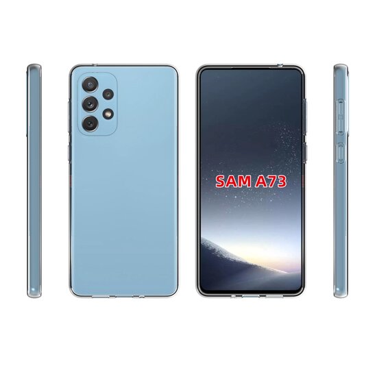 Samsung Galaxy A73 Hoesje - MobyDefend Transparante TPU Backcover - Volledig Doorzichtig