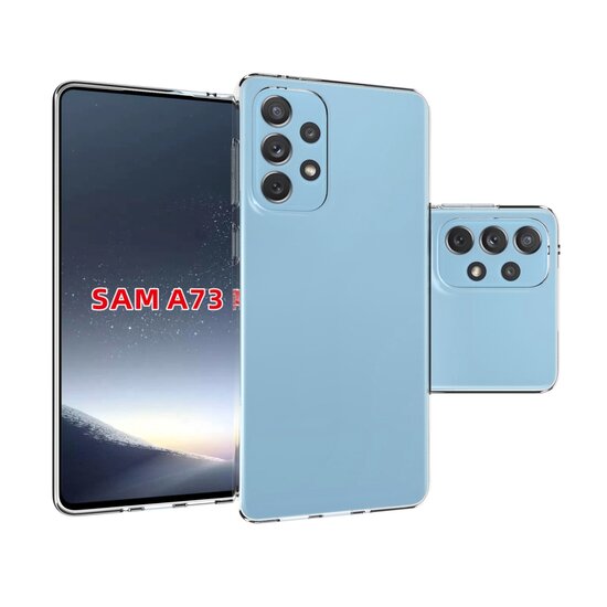 Samsung Galaxy A73 Hoesje - MobyDefend Transparante TPU Backcover - Volledig Doorzichtig