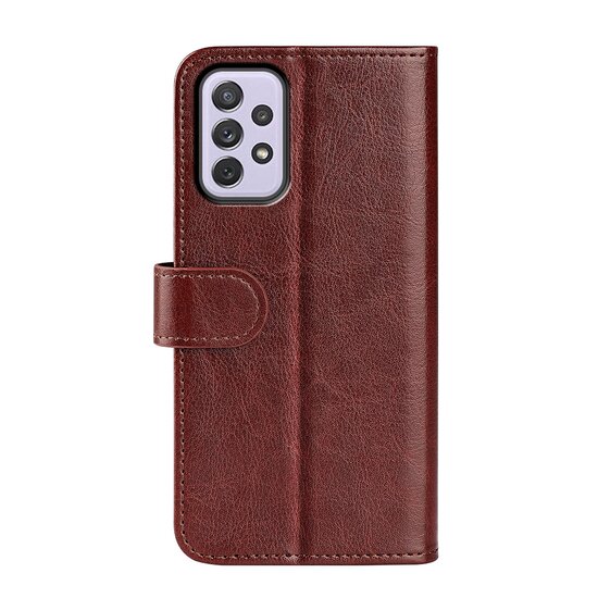 Samsung Galaxy A73 Hoesje - MobyDefend Wallet Book Case (Sluiting Achterkant) - Bruin