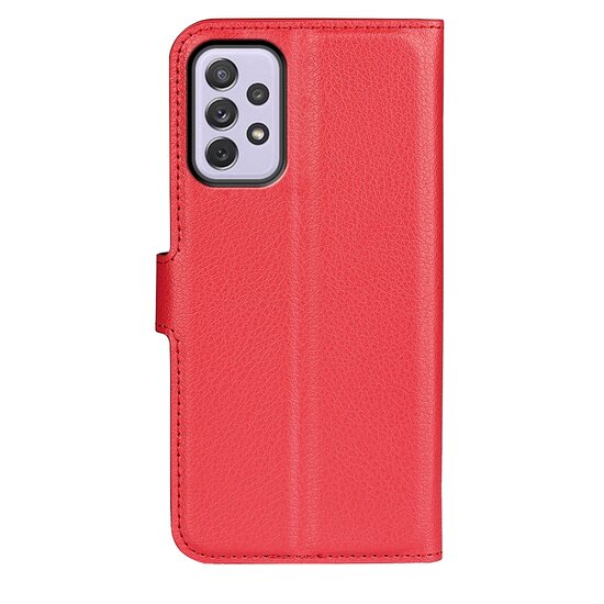 Samsung Galaxy A73 Hoesje - MobyDefend Kunstleren Wallet Book Case (Sluiting Voorkant) - Rood