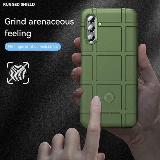 Samsung Galaxy A13 (4G) Hoesje - Mobydefend Rugged Shield TPU Backcover - Groen