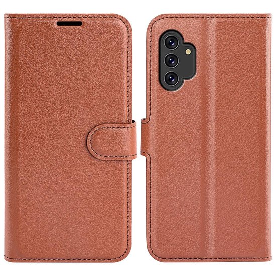 Samsung Galaxy A13 (4G) Hoesje, MobyDefend Kunstleren Wallet Book Case, Bruin