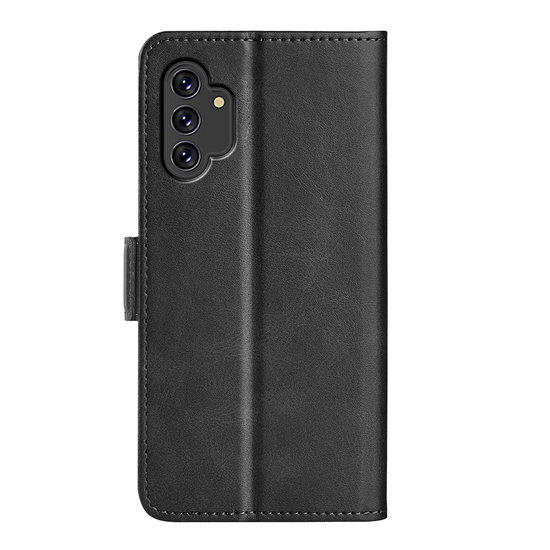 Samsung Galaxy A13 (4G) Hoesje, MobyDefend Luxe Wallet Book Case (Sluiting Zijkant), Zwart