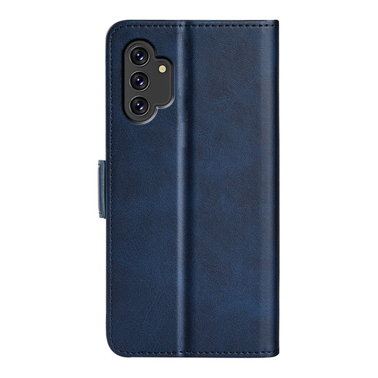 Samsung Galaxy A13 (4G) Hoesje - MobyDefend Luxe Wallet Book Case (Sluiting Zijkant) - Blauw