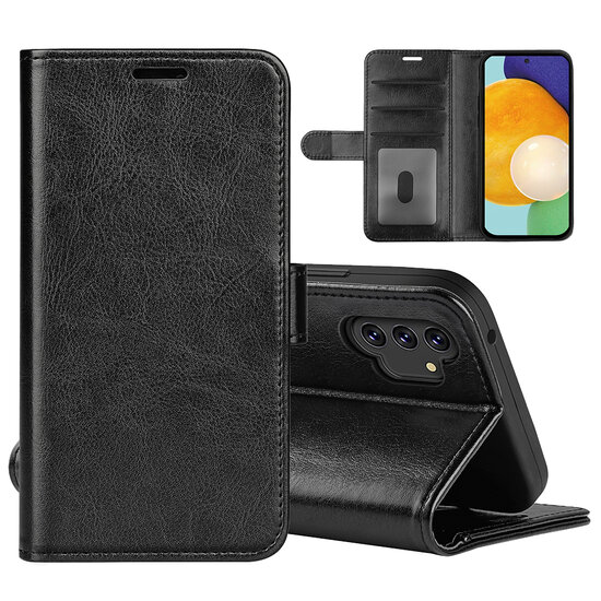Samsung Galaxy A13 (4G) Hoesje - MobyDefend Wallet Book Case (Sluiting Achterkant) - Zwart