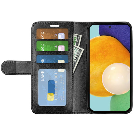 Samsung Galaxy A13 (4G) Hoesje - MobyDefend Wallet Book Case (Sluiting Achterkant) - Zwart
