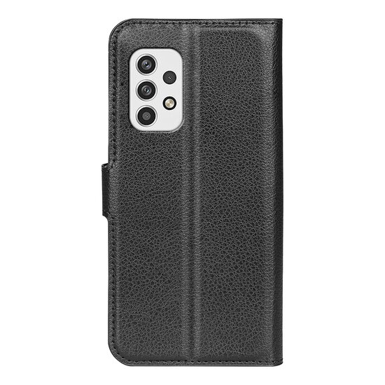 Samsung Galaxy A23 Hoesje, MobyDefend Kunstleren Wallet Book Case, Zwart