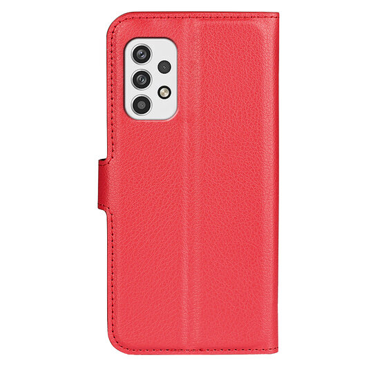 Samsung Galaxy A23 Hoesje, MobyDefend Kunstleren Wallet Book Case, Rood