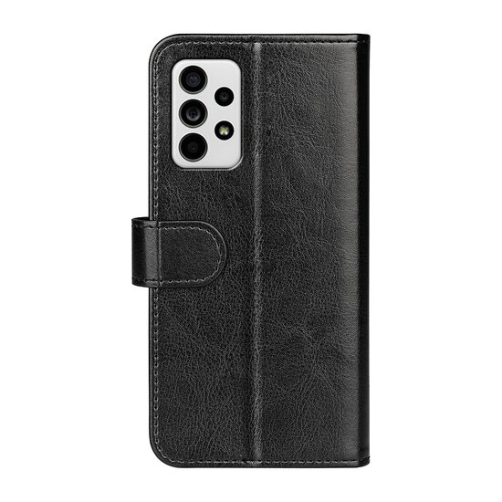 Samsung Galaxy A33 Hoesje, MobyDefend Wallet Book Case (Sluiting Achterkant), Zwart