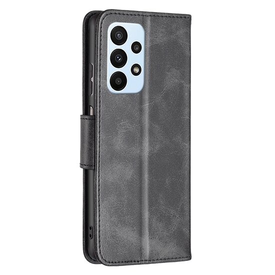 Samsung Galaxy A53 Hoesje, MobyDefend Wallet Book Case Met Koord, Zwart