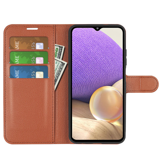 Samsung Galaxy A53 Hoesje, MobyDefend Kunstleren Wallet Book Case, Bruin