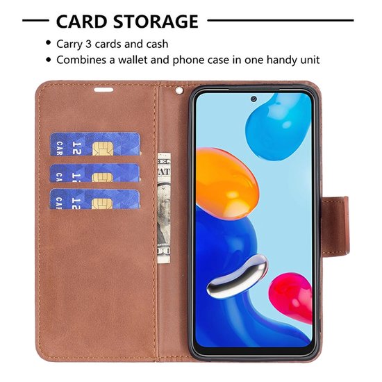 Xiaomi 12 / 12X Hoesje, MobyDefend Wallet Book Case Met Koord, Bruin