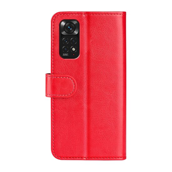 Xiaomi Redmi Note 11 / Note 11S Hoesje - MobyDefend Wallet Book Case (Sluiting Achterkant) - Rood