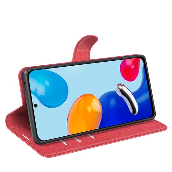 Xiaomi Redmi Note 11 / Note 11S Hoesje - MobyDefend Kunstleren Wallet Book Case (Sluiting Voorkant) - Rood