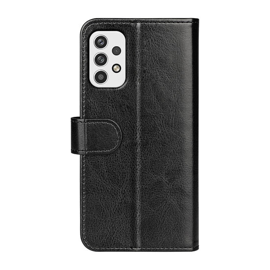 Samsung Galaxy A23 Hoesje, MobyDefend Wallet Book Case (Sluiting Achterkant), Zwart