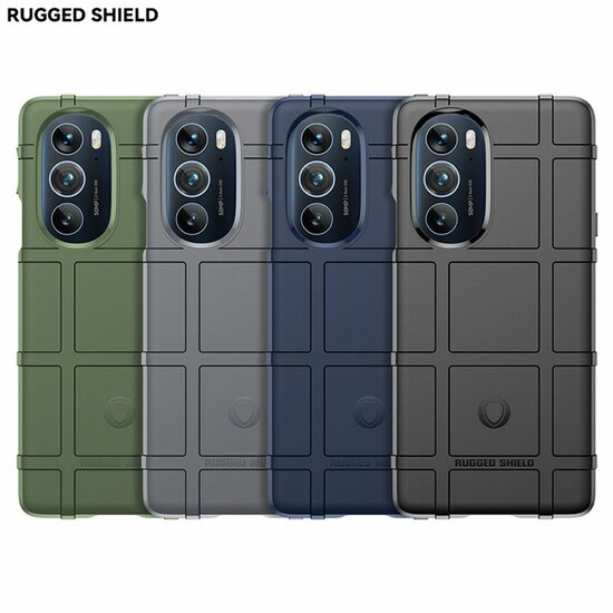 Motorola Edge 30 Pro Hoesje, Rugged Shield TPU Gelcase, Grijs