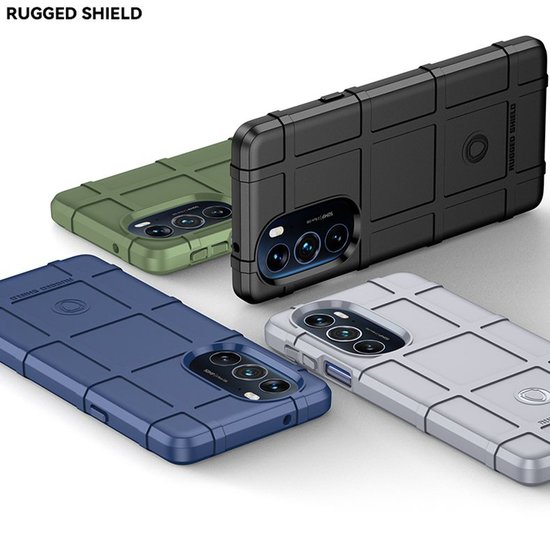 Motorola Edge 30 Pro Hoesje - Mobydefend Rugged Shield TPU Backcover - Groen