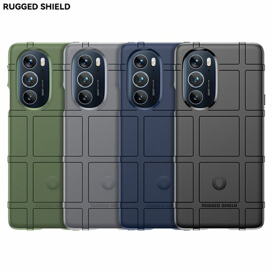 Motorola Edge 30 Pro Hoesje, Rugged Shield TPU Gelcase, Groen