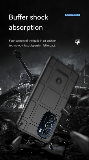 Motorola Edge 30 Pro Hoesje - Mobydefend Rugged Shield TPU Backcover - Groen