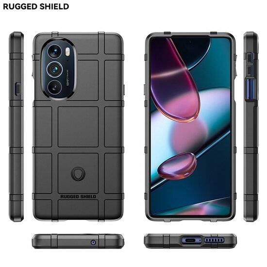 Motorola Edge 30 Pro Hoesje - Mobydefend Rugged Shield TPU Backcover - Groen
