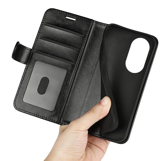 Motorola Edge 30 Pro Hoesje - MobyDefend Wallet Book Case (Sluiting Achterkant) - Zwart